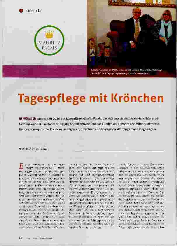 Vorschauseite 1: Tagespflege mit Krönchen