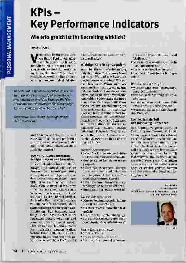 Vorschauseite 1: KPls-Key Performance Indicators