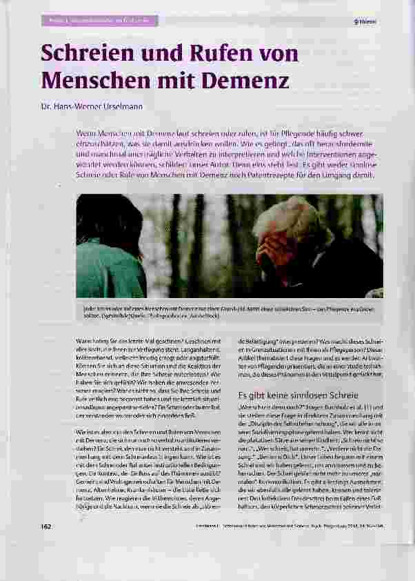 Vorschauseite 1: Schreien und Rufen von Menschen mit Demenz
