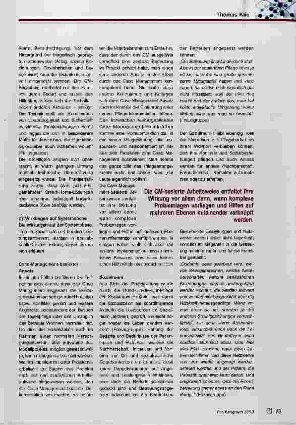 Vorschauseite 5: Das Walzbachtaler Modell: Ambulante Rund-um-die-Uhr-Betreuung für pflegebedürftige Menschen auf der Grundlage Case-Management-basierter Arbeitsweise