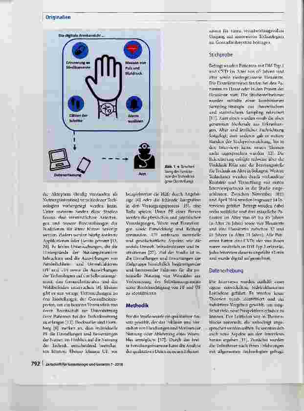 Vorschauseite 2: Wearables zur Unterstützung des Selbstmanagements von älteren Menschen mit chronischen Erkrankungen Eine qualitative Studie aus der Perspektive von Patienten und Ärzten