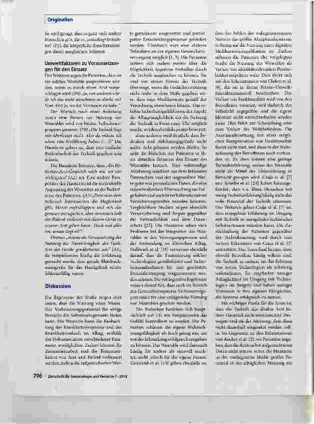 Vorschauseite 6: Wearables zur Unterstützung des Selbstmanagements von älteren Menschen mit chronischen Erkrankungen Eine qualitative Studie aus der Perspektive von Patienten und Ärzten