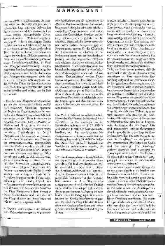 Vorschauseite 4: Vor dem Sprung in eine neues Zeitalter im Gesundheitswesen Der aktuelle Umbau der Gesundheitseinrichtungen und die Professionalisierung der Pflege