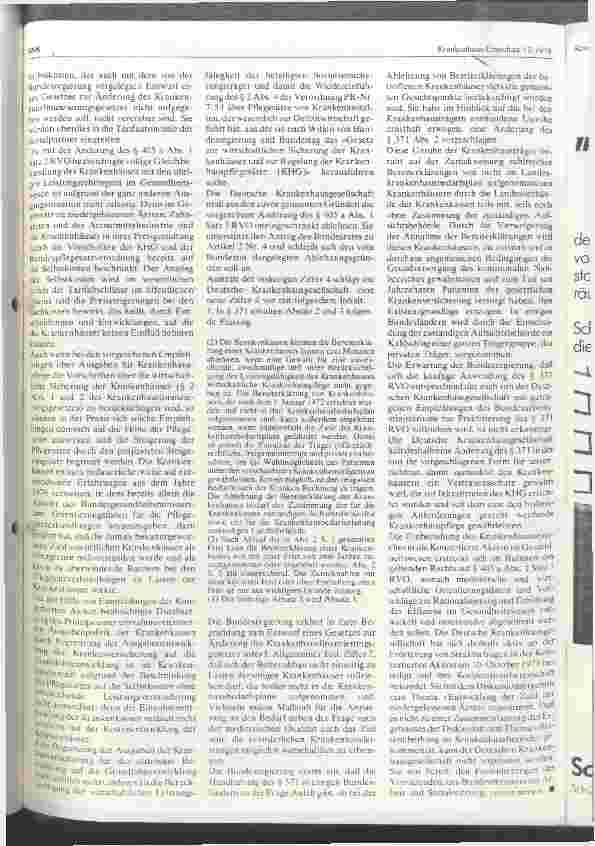 Vorschauseite 3: Die Situation der Krankenhäuser zur Jahreswende 1978/79