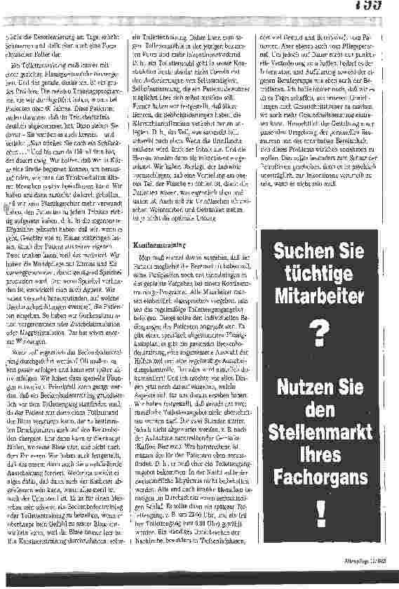 Vorschauseite 5: Pflegesymposium: Erziehung zur Inkontinenz