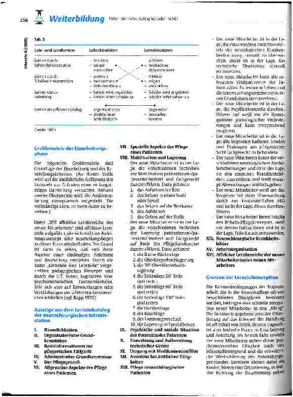 Vorschauseite 4: Geeignet oder nicht? Ein auf Lernzielen beruhendes Einarbeitungsund Berurteilungskonzept zur Eignung von Bewerbern für die Weiterbildung Intensivpflege und Anästhesie