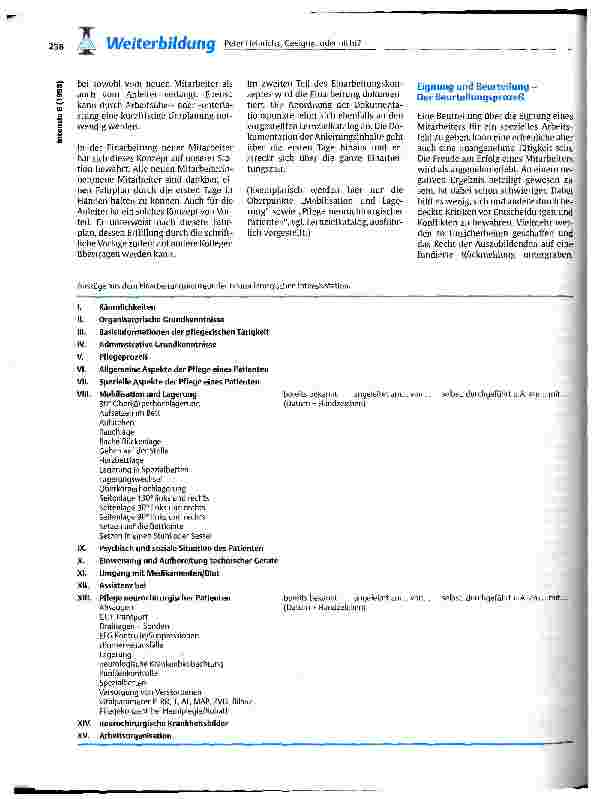Vorschauseite 6: Geeignet oder nicht? Ein auf Lernzielen beruhendes Einarbeitungsund Berurteilungskonzept zur Eignung von Bewerbern für die Weiterbildung Intensivpflege und Anästhesie