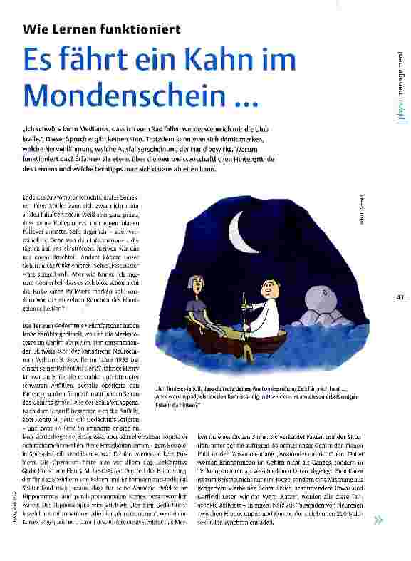 Vorschauseite 1: Wie Lernen funktioniert Es fährt ein Kahn im Mondenschein. ..