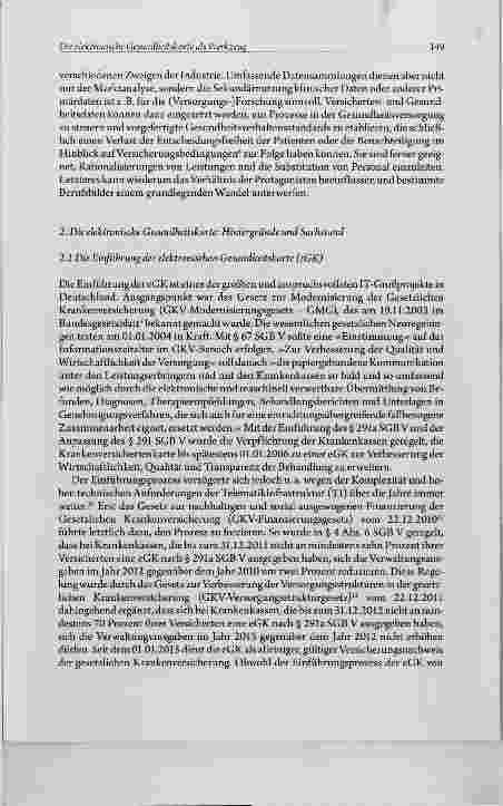 Vorschauseite 3: Die elektronische Gesundheitskarte als Werkzeug für eine patientengerechte Realisierung der »Digitalisierung im Gesundheitswesen«