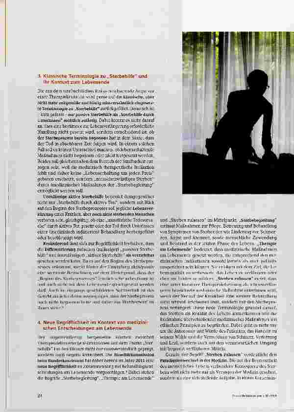Vorschauseite 2: Therapiezieländerungen bei schlechter Prognose: Juristische Überlegungen zu einem konkreten Fall