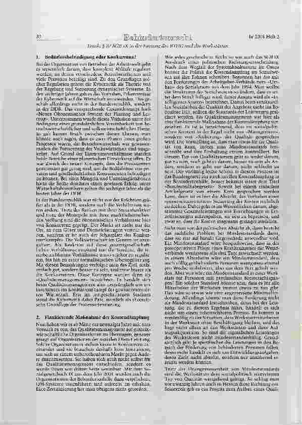 Vorschauseite 2: § 37 SGB IX in der Fassung des BTHG und die Werkstätten