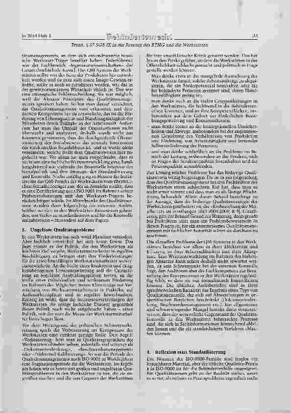 Vorschauseite 3: § 37 SGB IX in der Fassung des BTHG und die Werkstätten