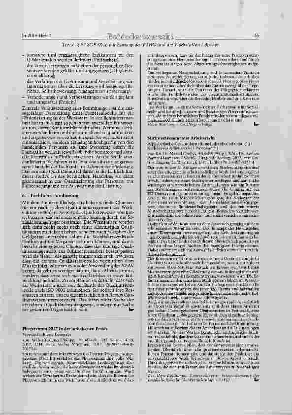 Vorschauseite 5: § 37 SGB IX in der Fassung des BTHG und die Werkstätten