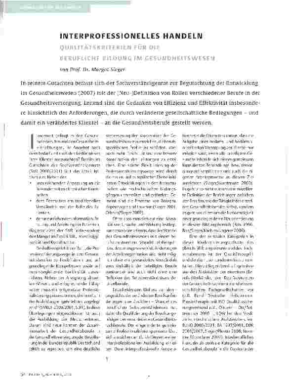 Vorschauseite 1: INTERPROFESSIONELLES HANDELN