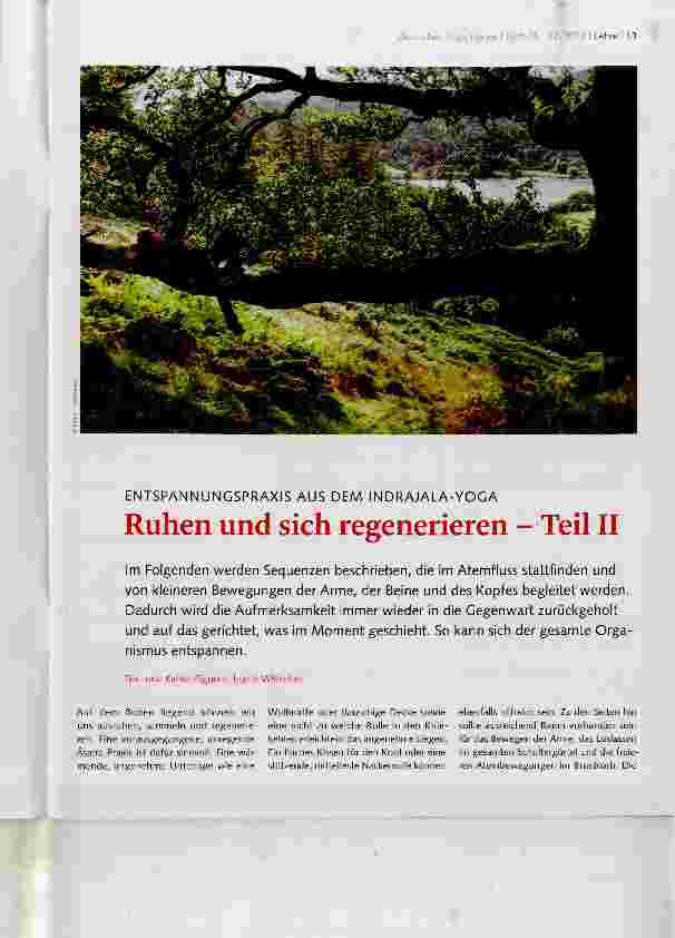 Vorschauseite 1: Ruhen und sich regenerieren Teil II