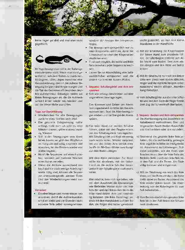 Vorschauseite 2: Ruhen und sich regenerieren Teil II