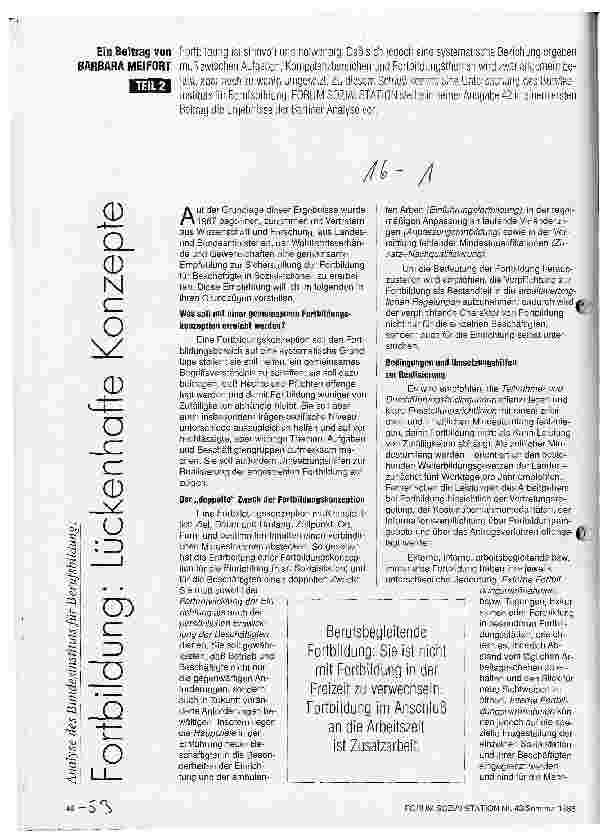 Vorschauseite 1: Fortbildung: Lückenhafte Konzepte