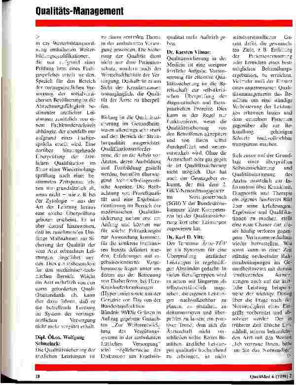 Vorschauseite 3: Brauchen wir einen Ärzte-TÜV?