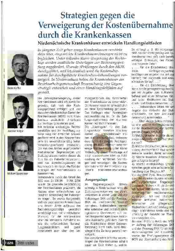 Vorschauseite 1: Strategien gegen die Verweigerung der Kostenübernahme durch die Krankenkassen