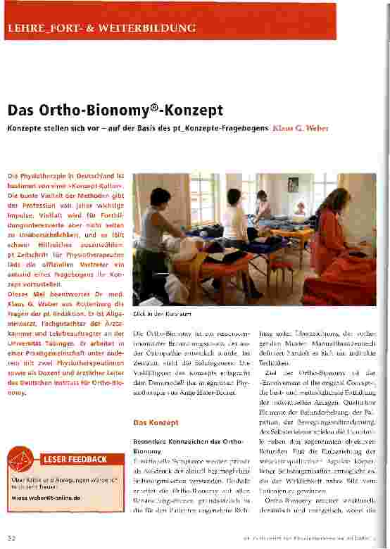 Vorschauseite 1: Das Ortho-Bionomy-Konzept