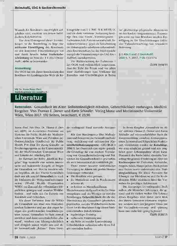Vorschauseite 2: Begriff Freiheitsbeschränkung gemäß HeimAufG