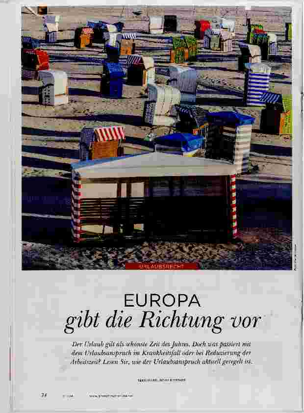 Vorschauseite 1: EUROPA gibt die Richtung vor