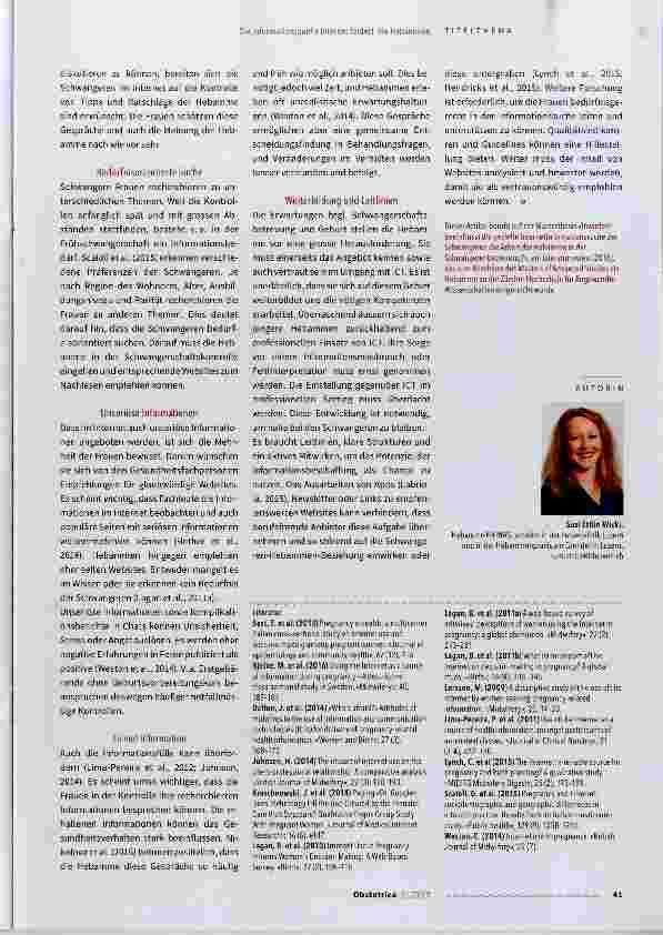 Vorschauseite 4: Die Informationsquelle Internet fordert die Hebammen