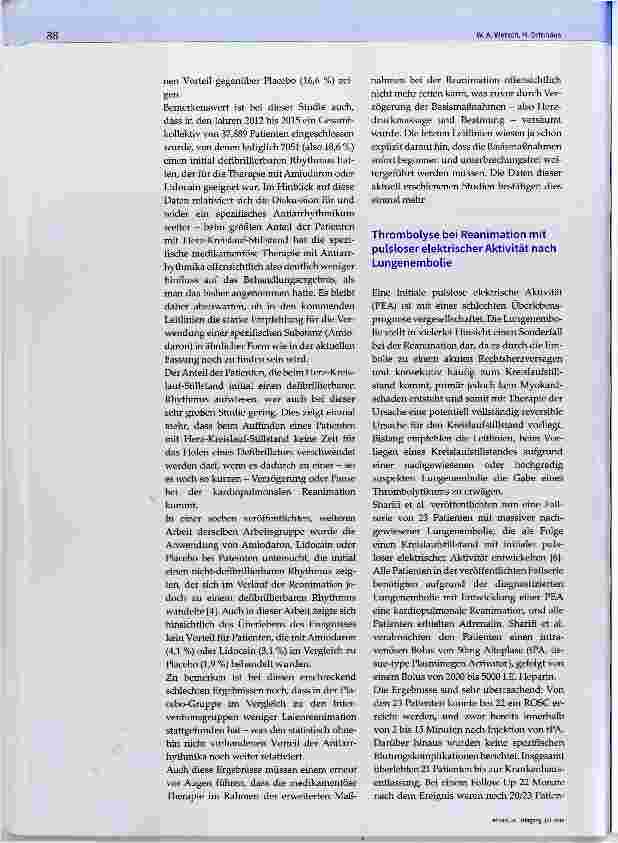Vorschauseite 2: Kardiopulmonale Reanimation - ein Update