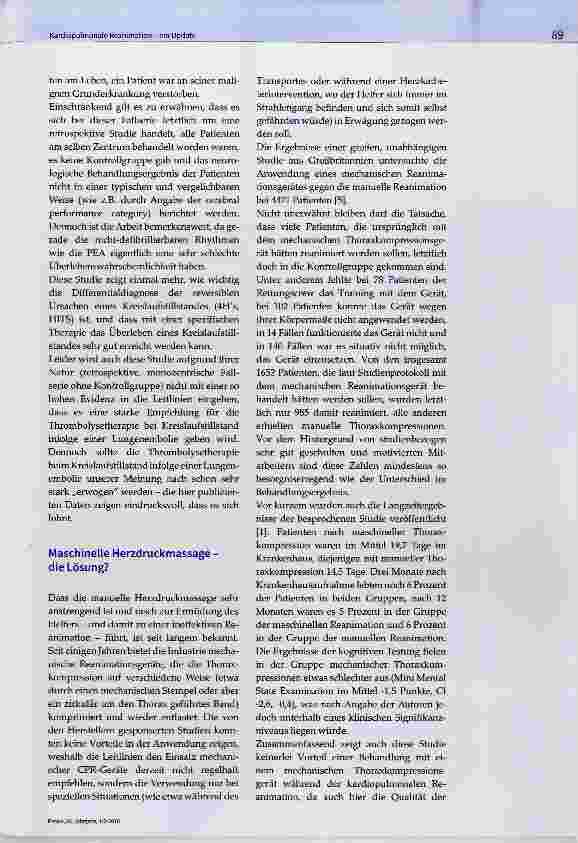 Vorschauseite 3: Kardiopulmonale Reanimation - ein Update