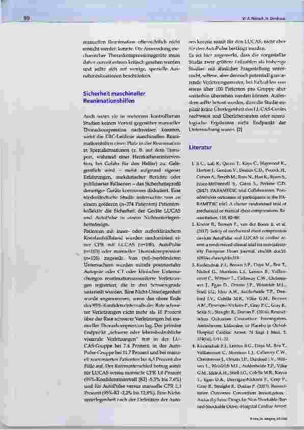 Vorschauseite 4: Kardiopulmonale Reanimation - ein Update