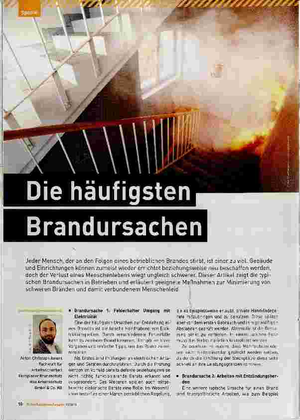 Vorschauseite 1: Die häufigsten Brandursachen