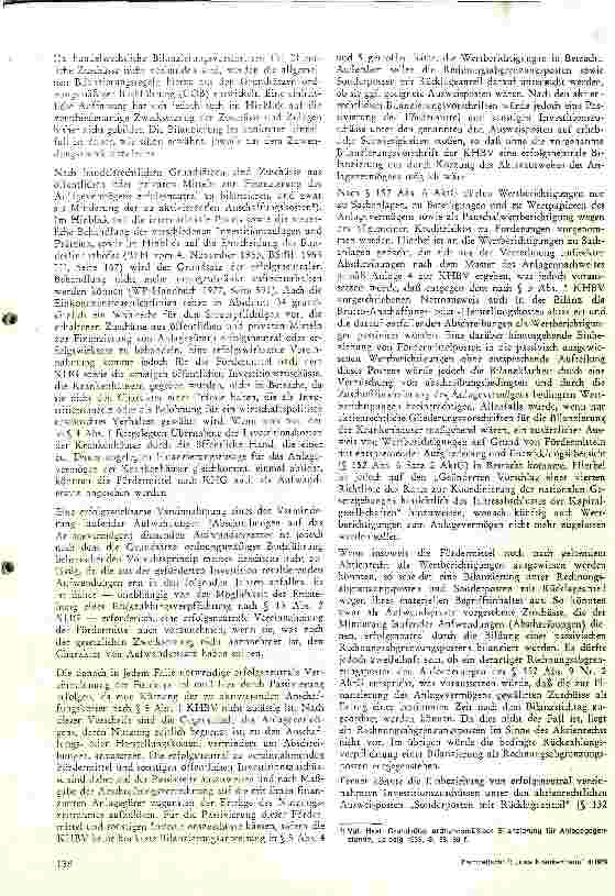 Vorschauseite 4: Zum bilanzmäßigen Charakter der Sonderposten aus Förderungsmitteln nach dem KHG und der Sonderposten aus Zuwendung der öffentlichen Hand