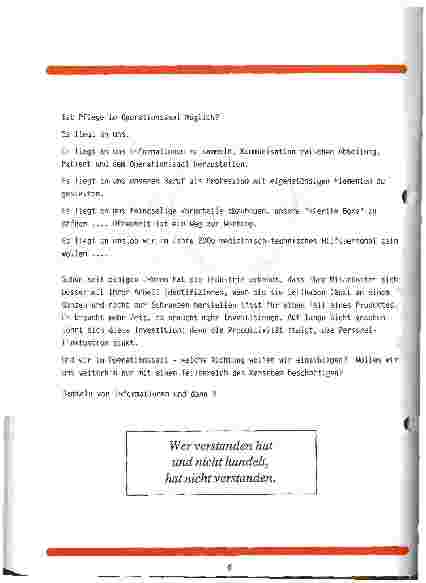 Vorschauseite 5: Ist Pflege im Operationssaal morgen möglich?