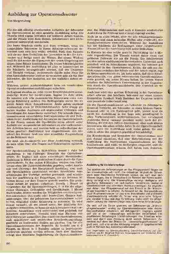 Vorschauseite 1: Ausbildung zur Operationsschwester