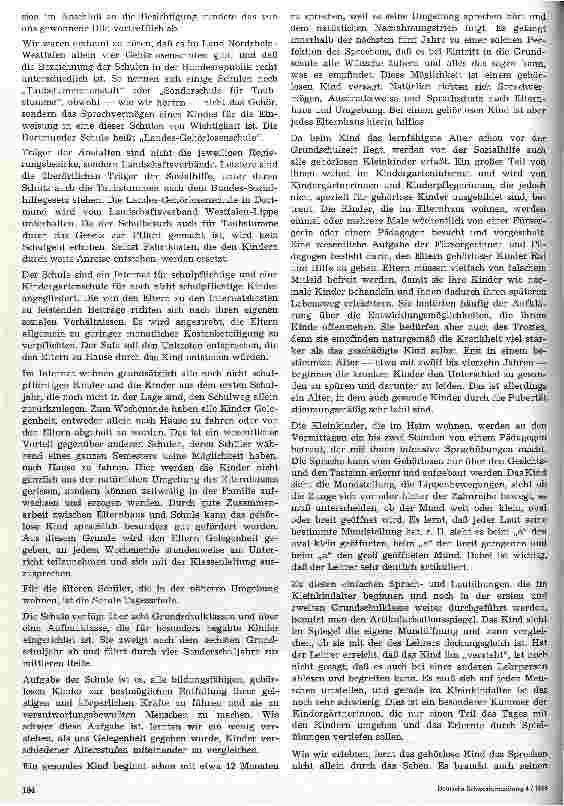 Vorschauseite 2: Besichtigung einer Gehörlosenschule