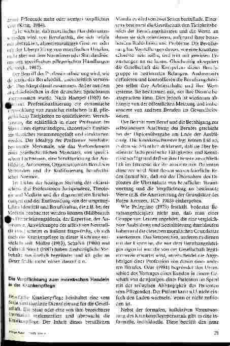 Vorschauseite 2: Moralisches Handeln und berufliche Unabhängigkeit in der Krankenpflege