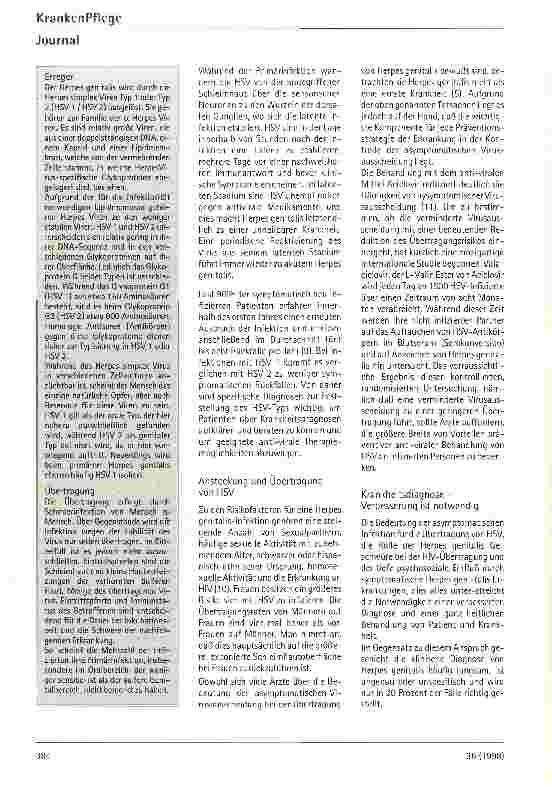 Vorschauseite 2: Die stille Epidemie von Herpes genitalis