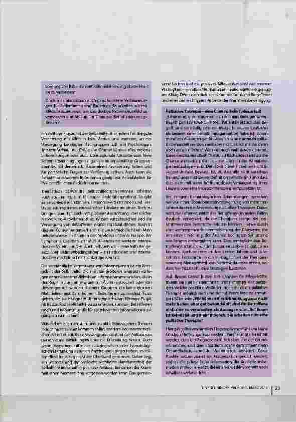 Vorschauseite 4: Lebensqualität von Patienten mit onkologisch-hämatologischen Erkrankungen Perspektive der Selbsthilfe