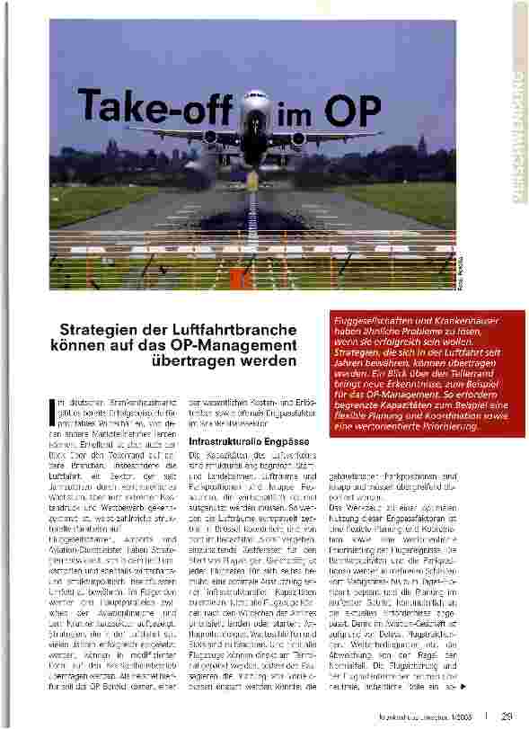 Vorschauseite 1: Take-off im OP
