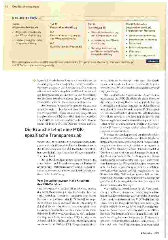 Vorschauseite 3: Gute Heime sollen gut erkennbar sein