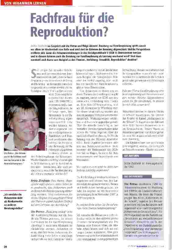 Vorschauseite 1: Fachfrau für die Reproduktion?