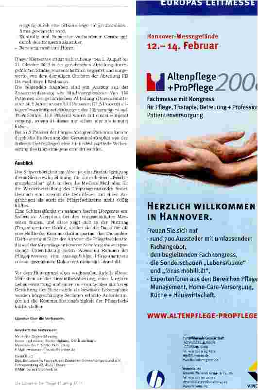 Vorschauseite 4: Der hörgeschädigte ältere Mensch im Pflegealltag
