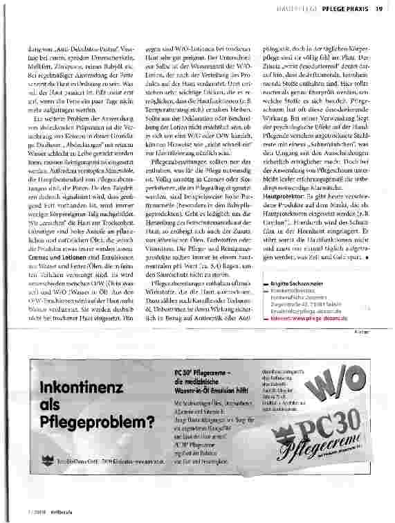 Vorschauseite 3: Inkontinenz: Hautschäden vermeiden