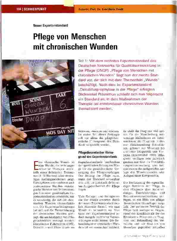 Vorschauseite 1: Pflege von Menschen mit chronischen Wunden