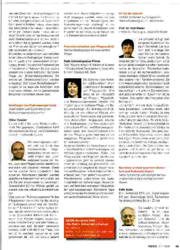 Vorschauseite 3: No Risk?-Sicherheit in Freiheit
