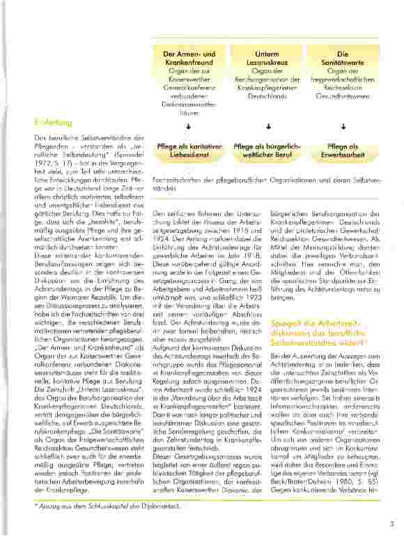 Vorschauseite 2: Arbeitszeitdiskussion und pflegeberufliches Selbstverständnis zu Beginn der Weimarer Republik