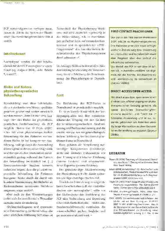Vorschauseite 6: Der First-Contact-Practitioner in Deutschland