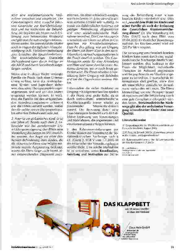 Vorschauseite 2: Sozialmedizinische Nachsorge aus der Sicht einer niedergelassenen Kinderärztin