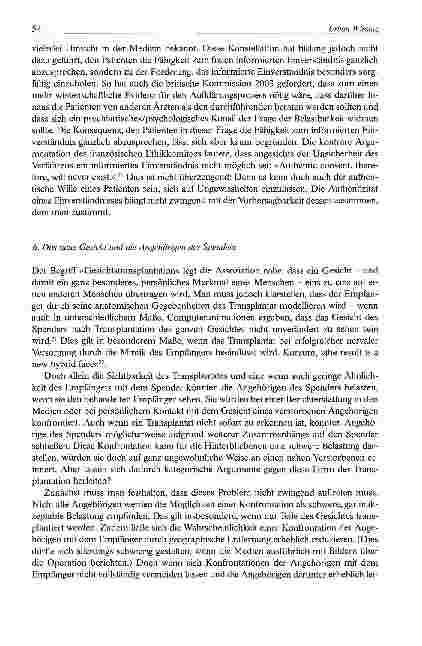 Vorschauseite 6: Ethische Aspekte der Gesichtstransplantation