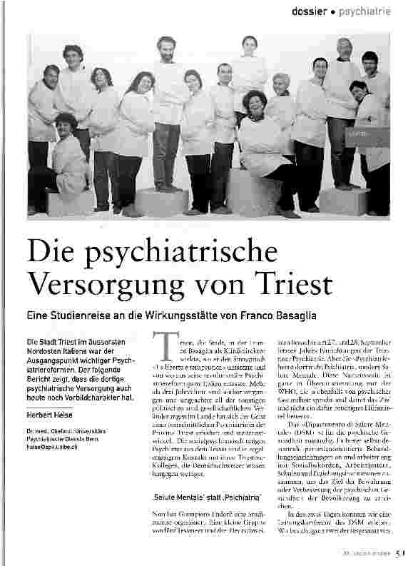 Vorschauseite 1: Die psychiatrische Versorgung von Triest